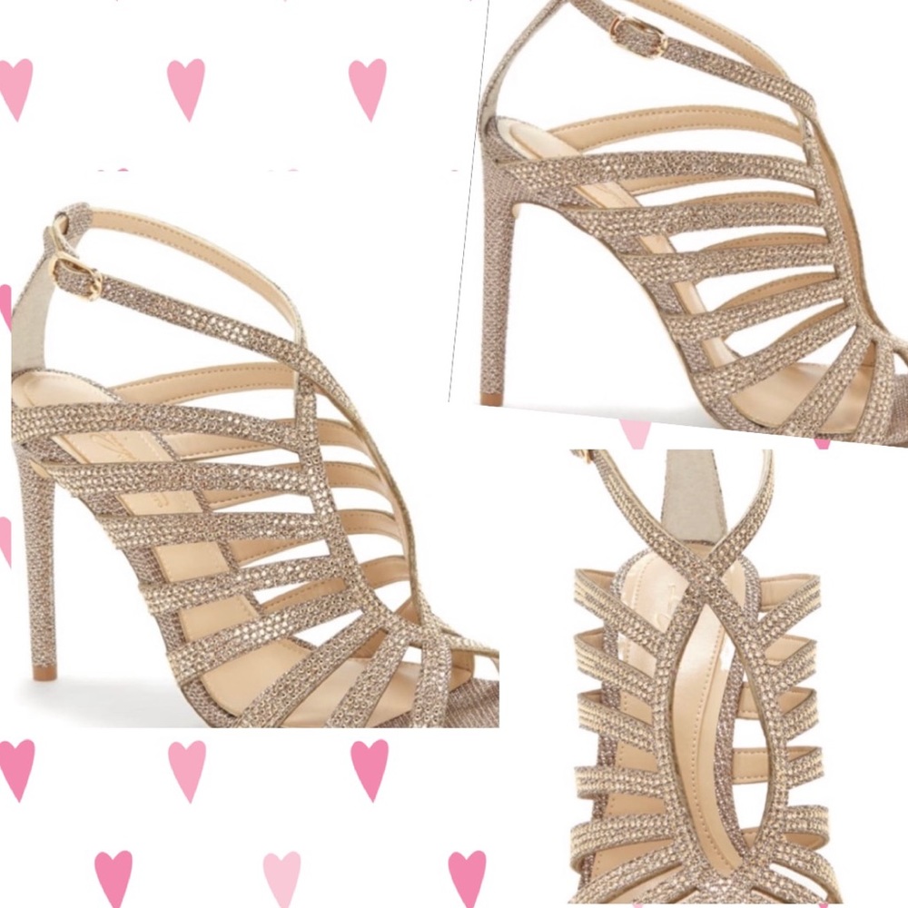 NEW Vince Camuto Imagine Gold Sparkle Heels Wedding Cocktail